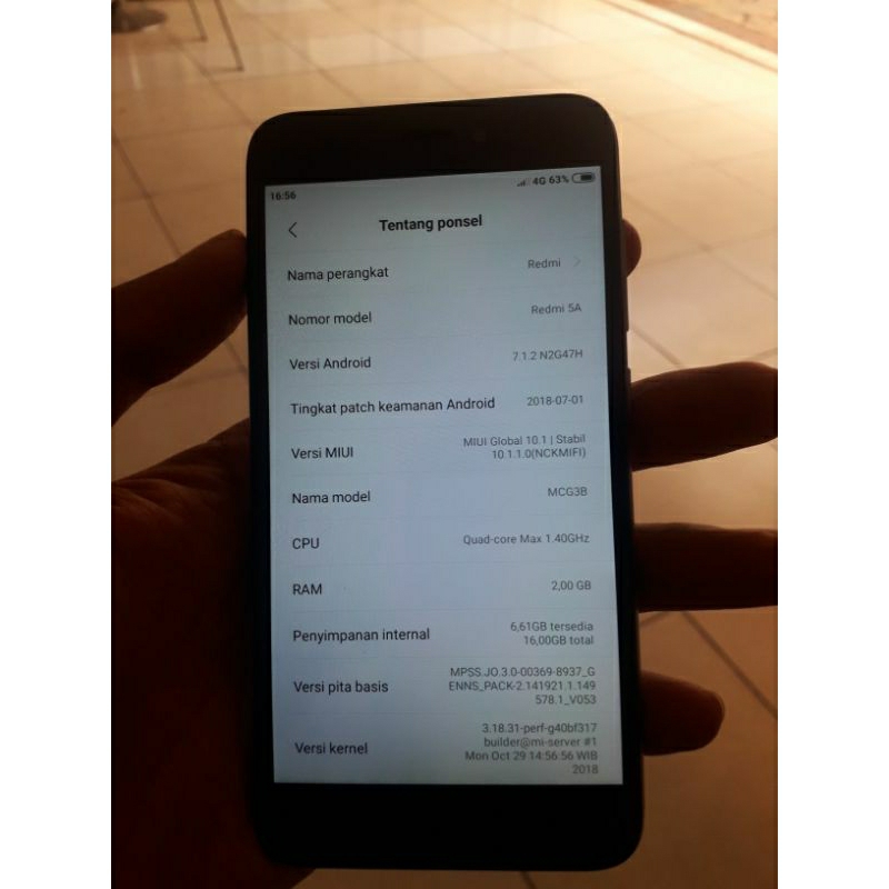 Xiaomi Redmi 5A 2/16 second hp only no minus