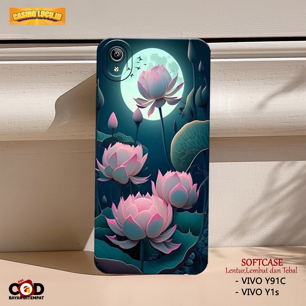 Case Vivo Y91c / Y1s - Fashion Case BUNGA - Casing Hp Vivo Y91c / Y1s - Softcase TPU Pro Camera