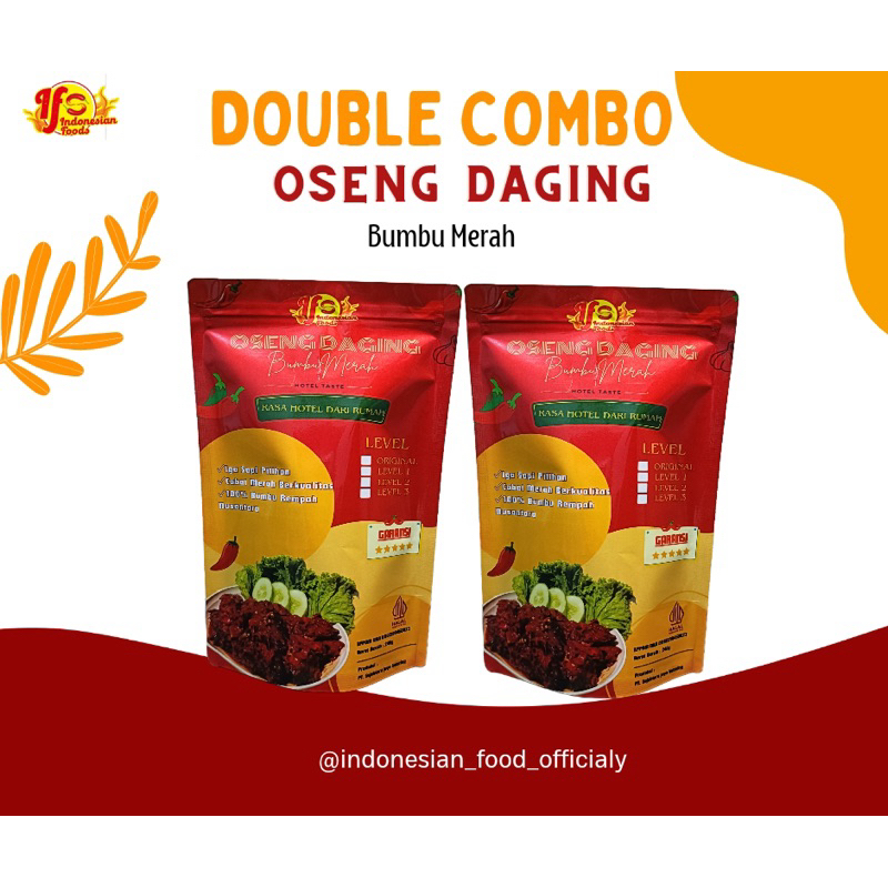 

2pcs Oseng daging Bumbu Merah Kemasan 100gram