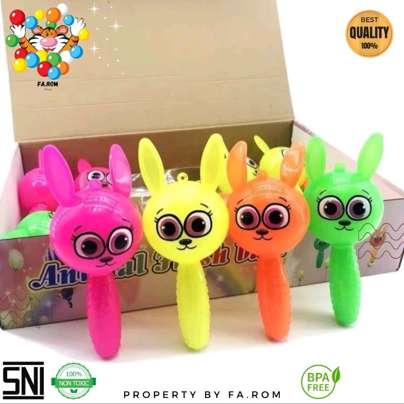 Mainan bayi Rattle Stick Toys / Rubber Stick boneka lucu Karet Menyala warna warni lucu Silikon