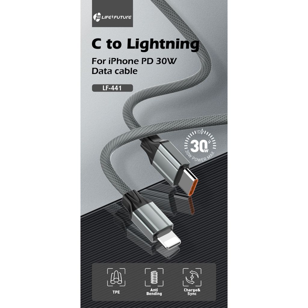 USB CABLE 441CL (TYPE C TO LIGHTNING) LIFE FUTURE