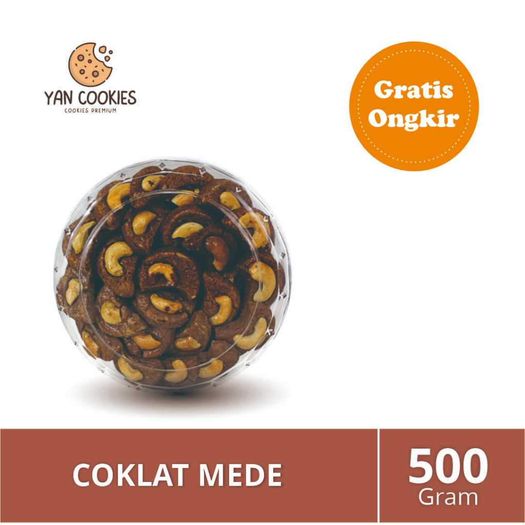 

Yan Cookies Kue Kering Coklat Mede Premium Toples 500Gr