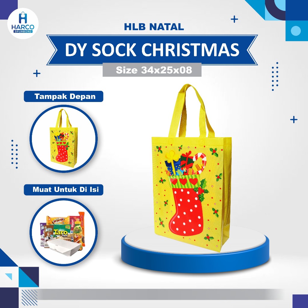 

Goodie Bag Xmas Tas Parcel Natal Tas Hampers Christmas Laminasi Tas Souvenir Natal Uk. 34x25x09