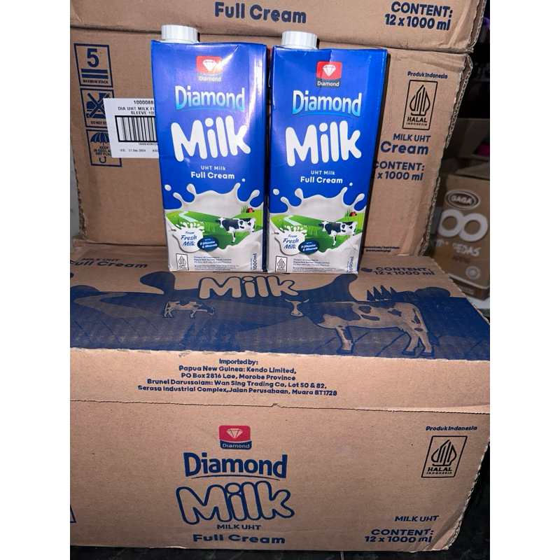 

Diamond susu UHT 1L kartonan