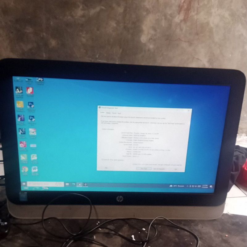 PC All in one HP 20-r022l core i3 gen4 not core i5 atau i7