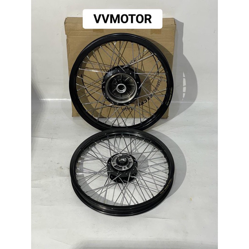 KOMPLET SEPAKET VELG TAKASAGO EXCEL + TROMOL VIXION OLD/VIXION NEW/KLX 150 UK 185/215 RING 18 SUDAH 