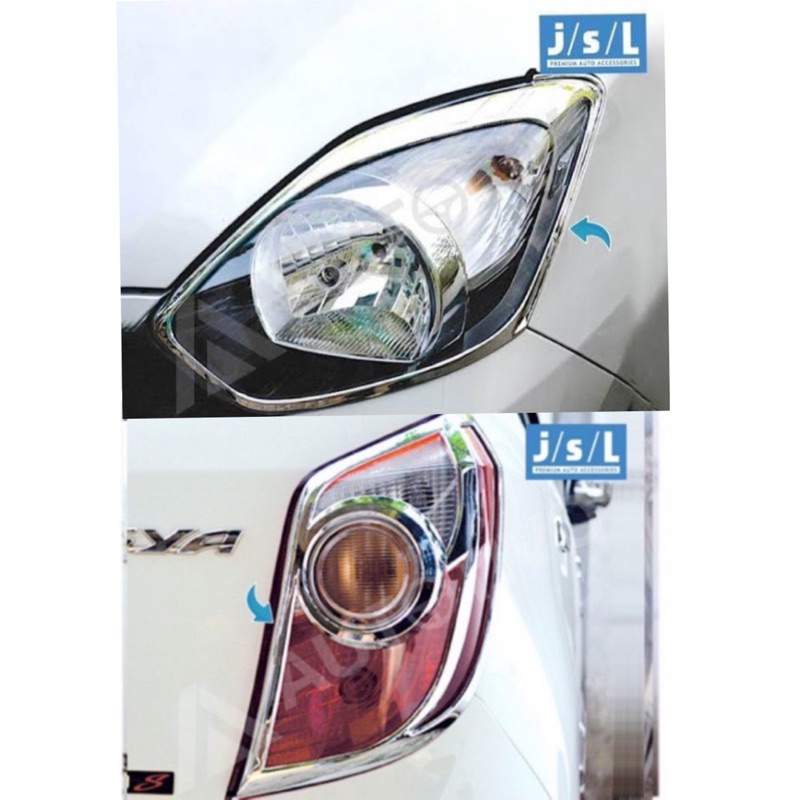 AGYA / AYLA 2009-2012 2014 2015 2017  GARNISH LAMPU DEPAN BELAKANG CHROME