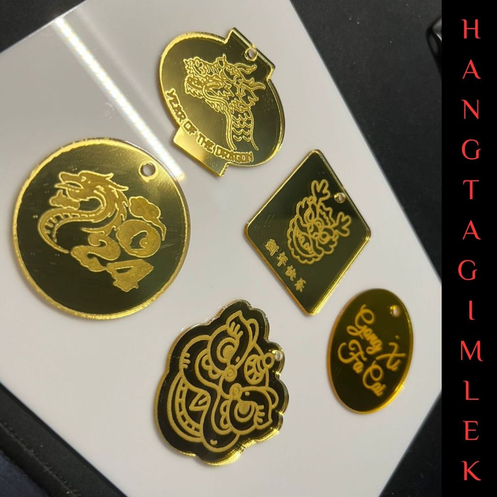 Hang Tag Imlek Akrilik | Tag Hampers Imlek | HangTag Akrilik | Acrylic Custom Tag