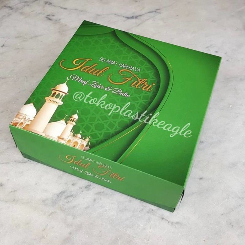 

Dus idul fitri 22x22x8cm Hijau Muda
