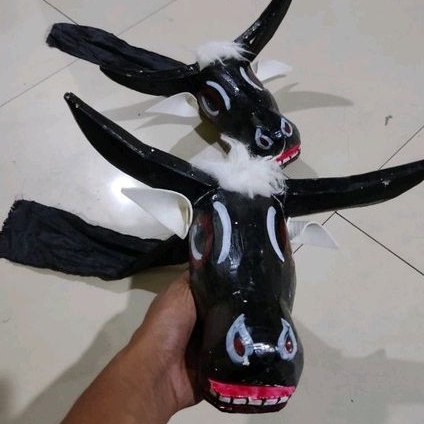 Bantengan kayu kecil anak / mainana anak banteng bantengan