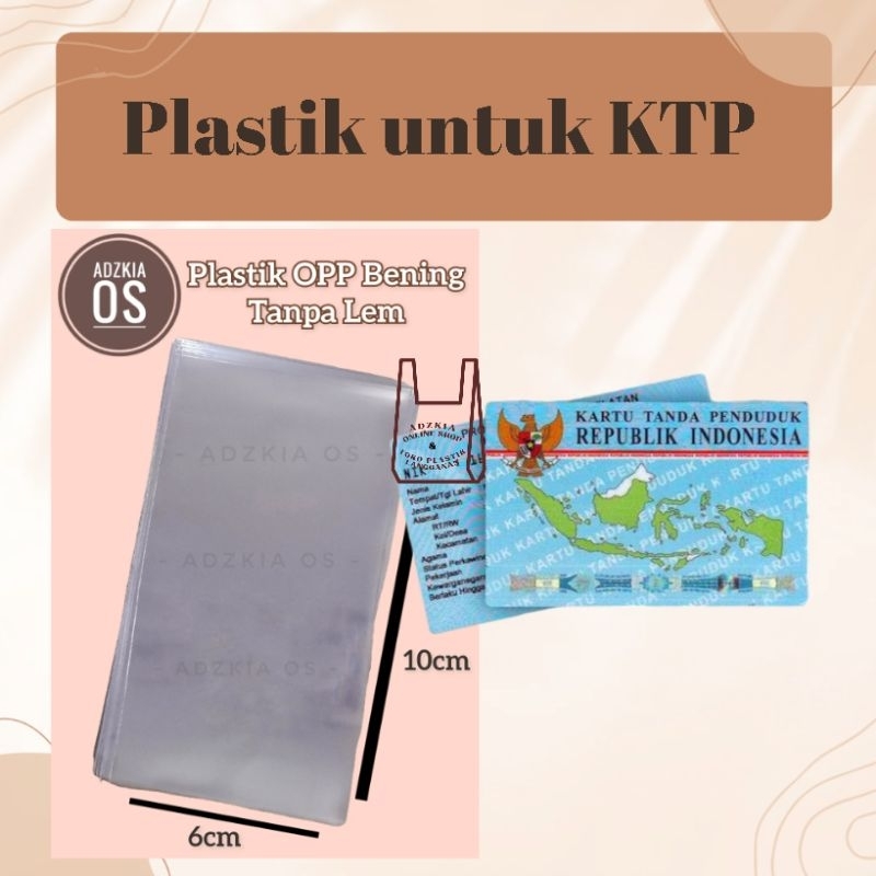 

Plastik untuk KTP / plastik Packing KTP