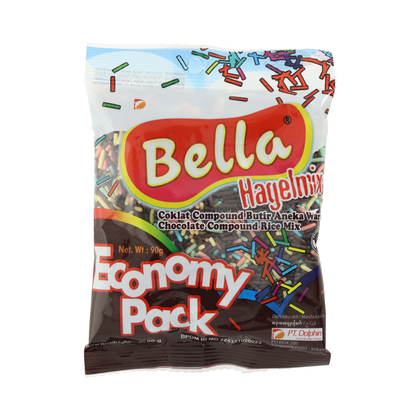 

Meses bella Hagelmix 90gr, Cokelat Coumpound Butir Aneka Warna