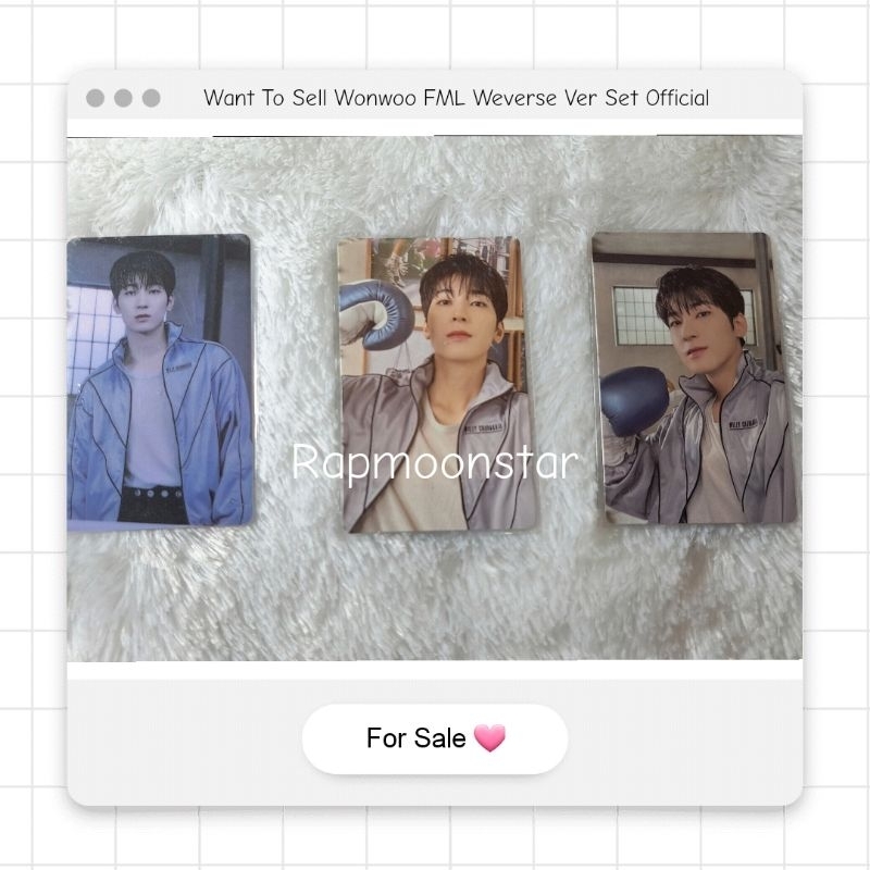 [Baca Deskripsi] Photocard Wonwoo FML Weverse Version Set Official (Scoups, Jeonghan, Joshua, Jun, H