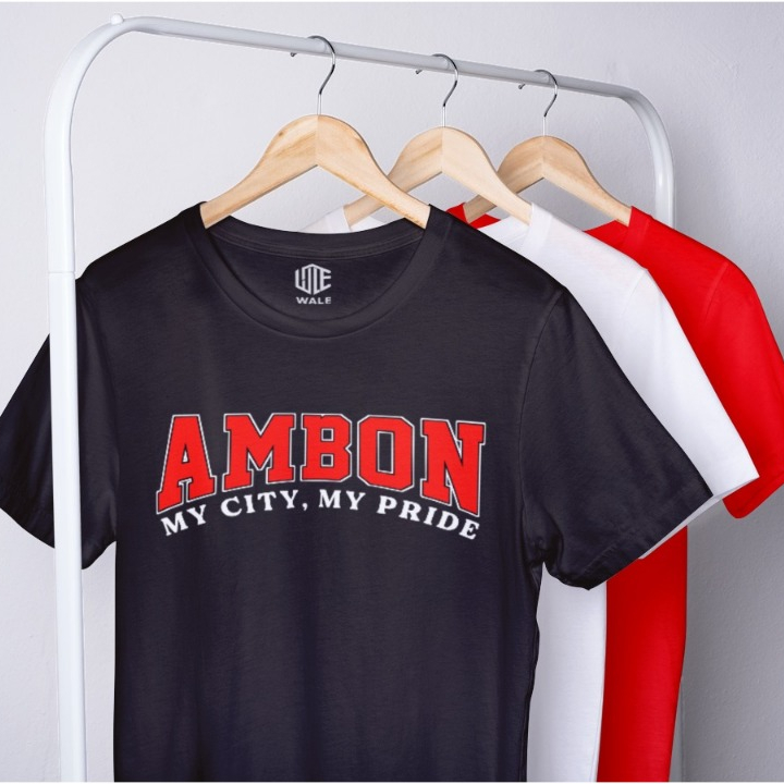 WALE Kaos Ambon Maluku Anak Dewasa Ambon My City My Pride