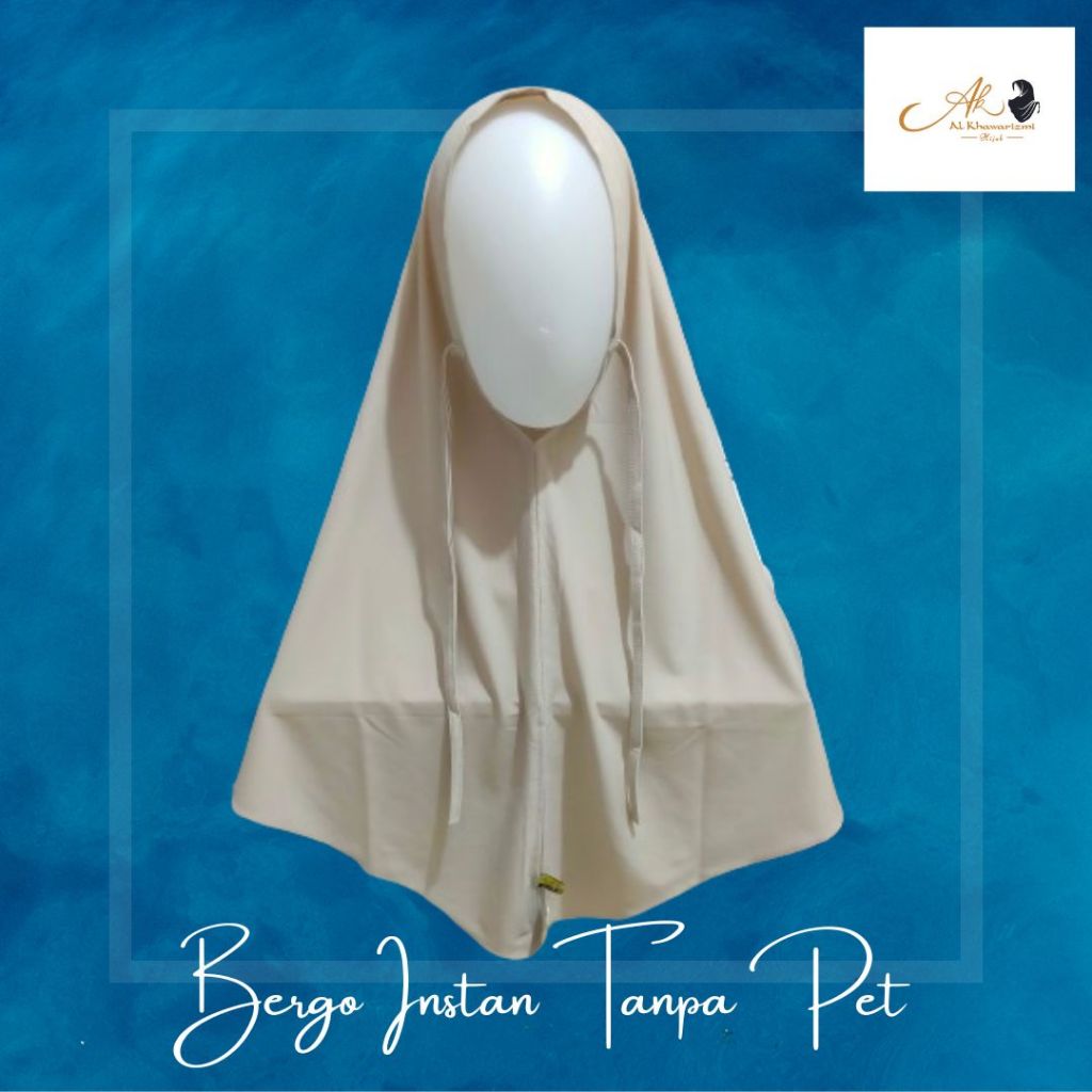 Bergo Kerudung Hijab Instan Tanpa Pet Jersey