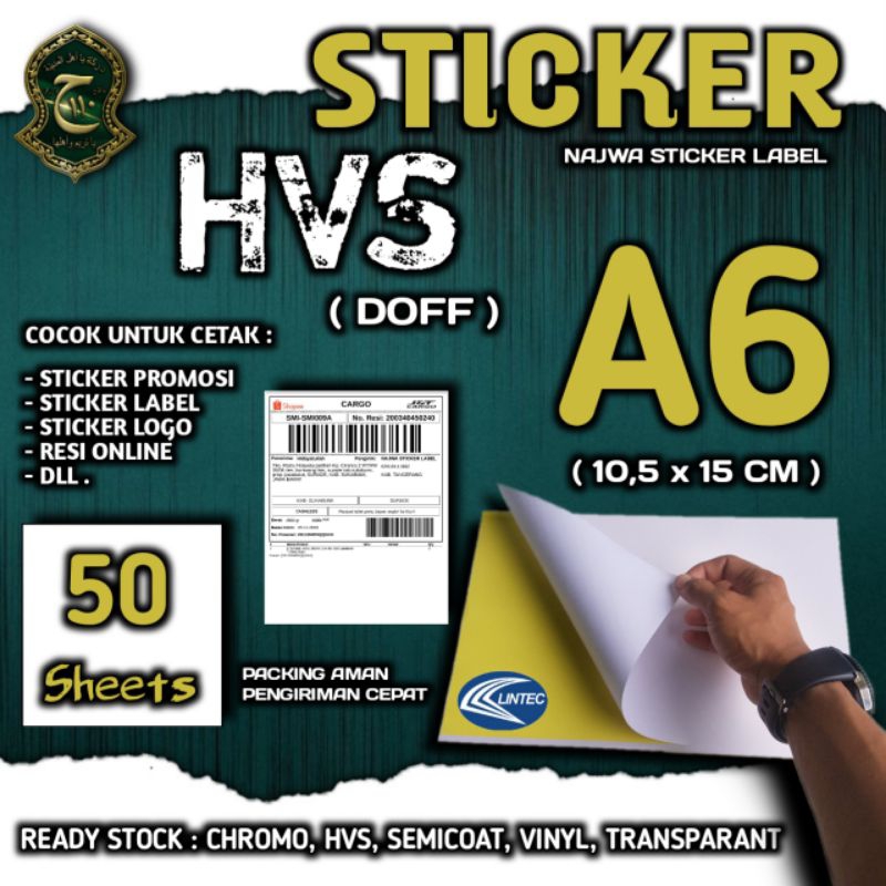 

STICKER HVS ( DOFF )A6 ISI 50 LEMBAR TERMURAH