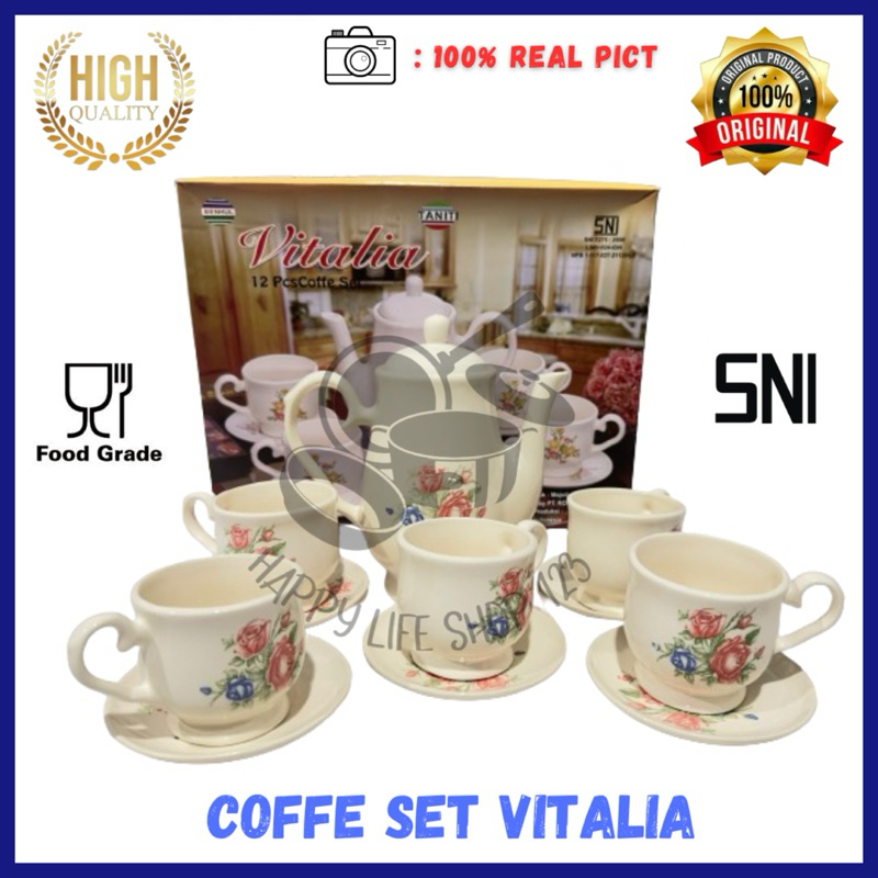 Coffee Set Vitalia/Coffee Set Napoleon/Coffee Set Royal/Teko dan Cangkir Tatak