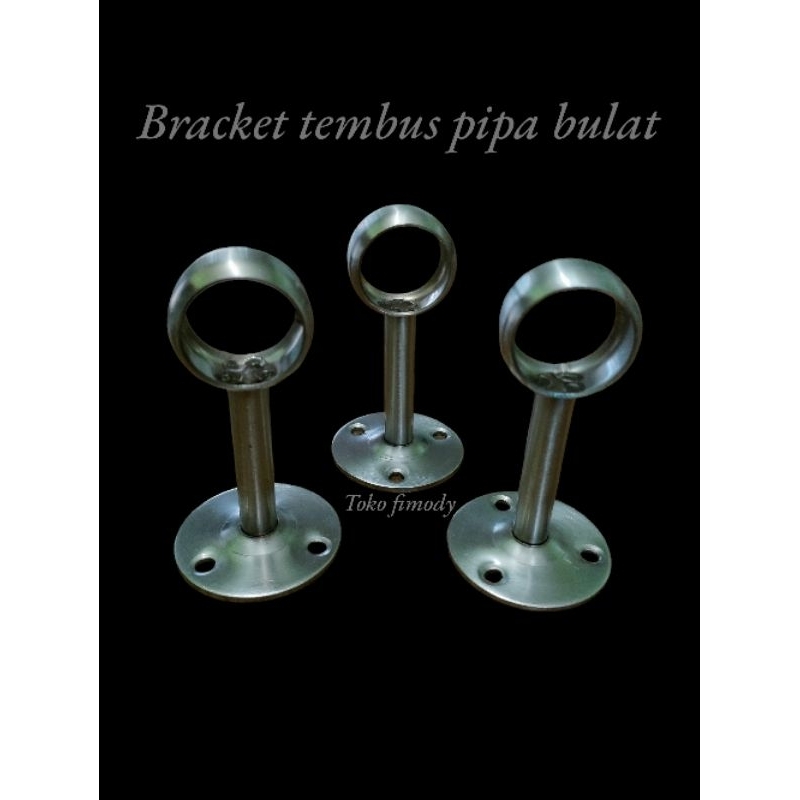 Tapak Tembus Besi Bulat / Tapak Tutup Besi Bulat / Bracket Pipa Tembus dan Bracket Pipa Tutup