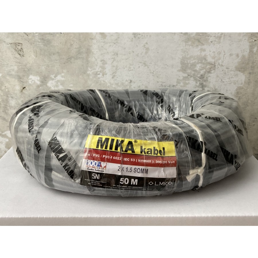 PER ROLL 50M/ Kabel Listrik MIKA NYMHY NYYHY 2X1,5MM 2X1.5MM 2X1,5