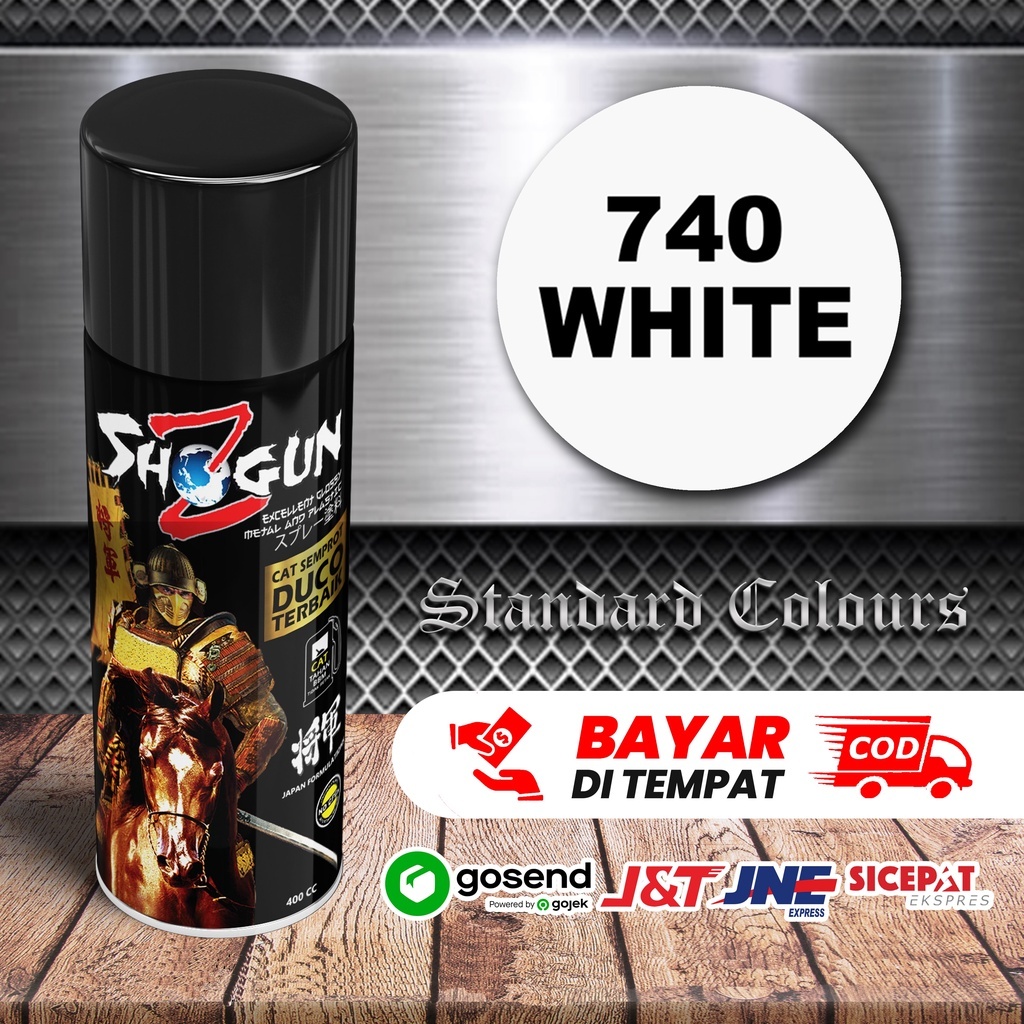 Cat Semprot Motor Warna Putih Glossy Solid Standar | SHOGUN Z STANDARD WHITE