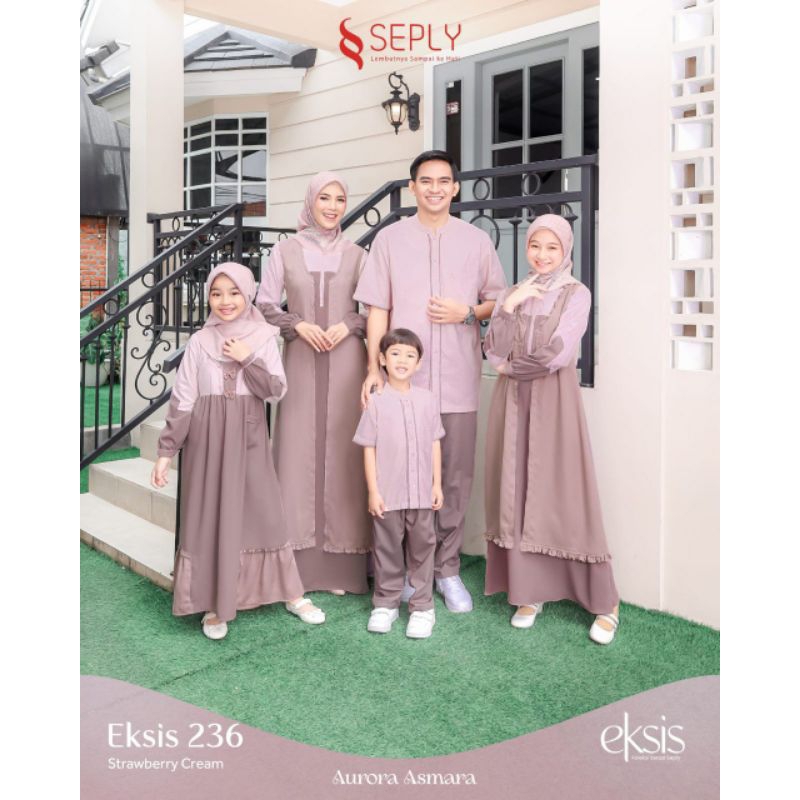 EKSIS 236 STRAWBERRY CREAM || BAJU MURAH || GAMIS SEPLY || BAJU SARIMBIT || BAJU KELUARGA || GAMIS T