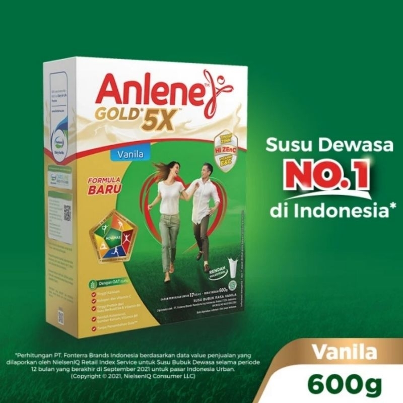 

Anlene Gold 5X Susu Bubuk Dewasa Vanila dan Coklat 600 gr - Tulang dan Sendi