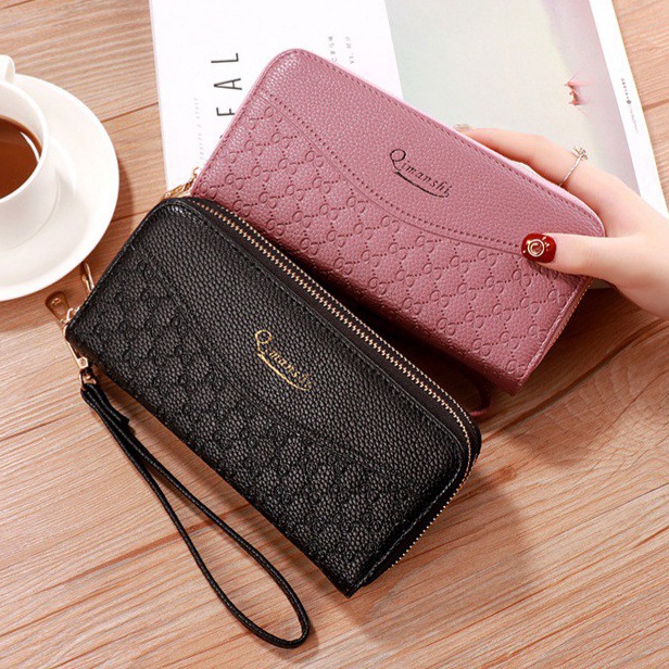 Terbaik DOMPET WANITA KULIT 2 RESLETING PREMIUM EIME MURAH PANJANG ELEGAN FASHION PESTA KOREA