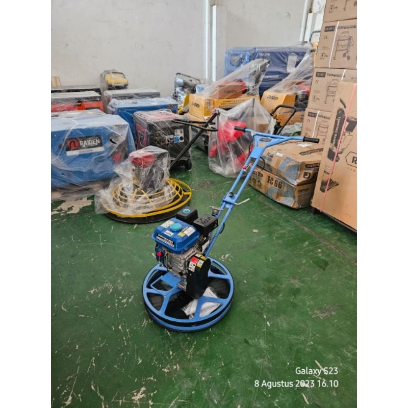 Mesin trowel mini perata cor nisikawa Bensin plate compactor mini