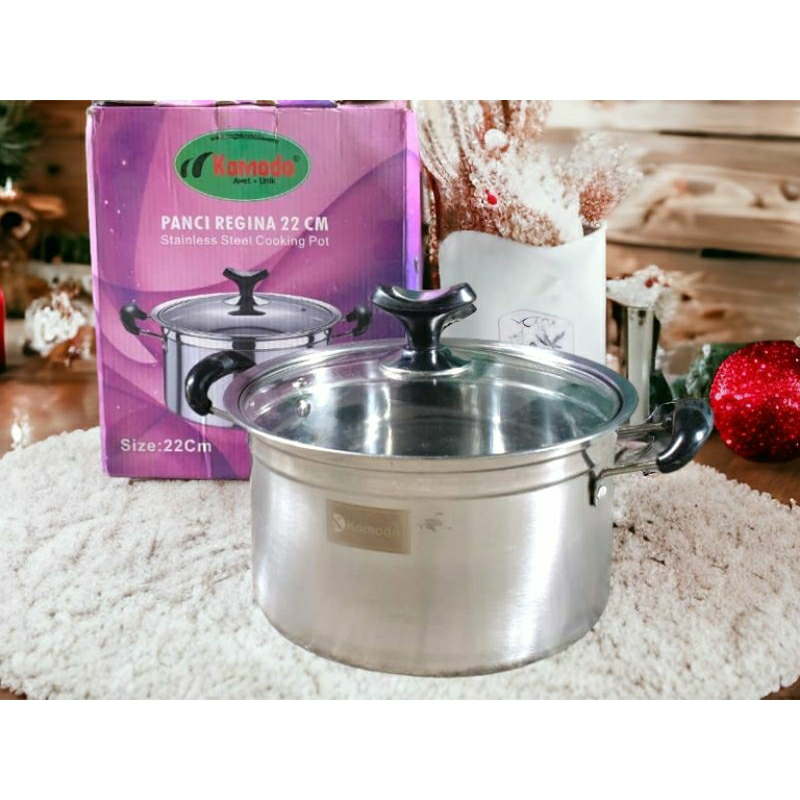 Panci Regina 22CM KOMODO / Panci Stainless Serbaguna