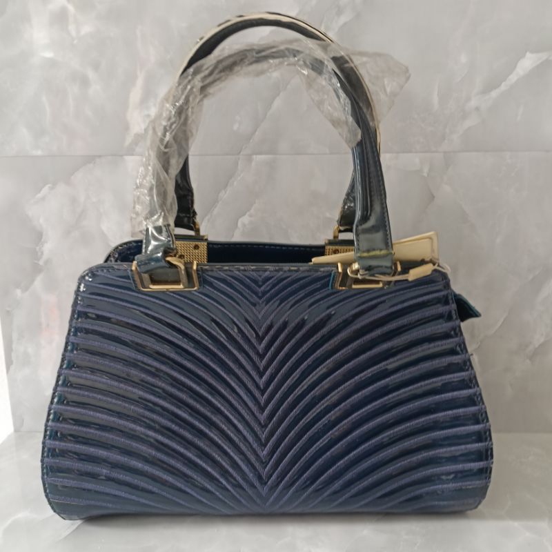 weilipolo tas bahu wanita biru dongker preloved