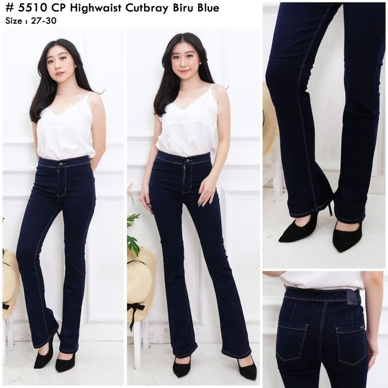 HEN FASHION CELANA PANJANG CUTBRAY HIGHWEIST  CELANA SOFT JEANS CELANA DIATAS PINGGANG CUTBRAY