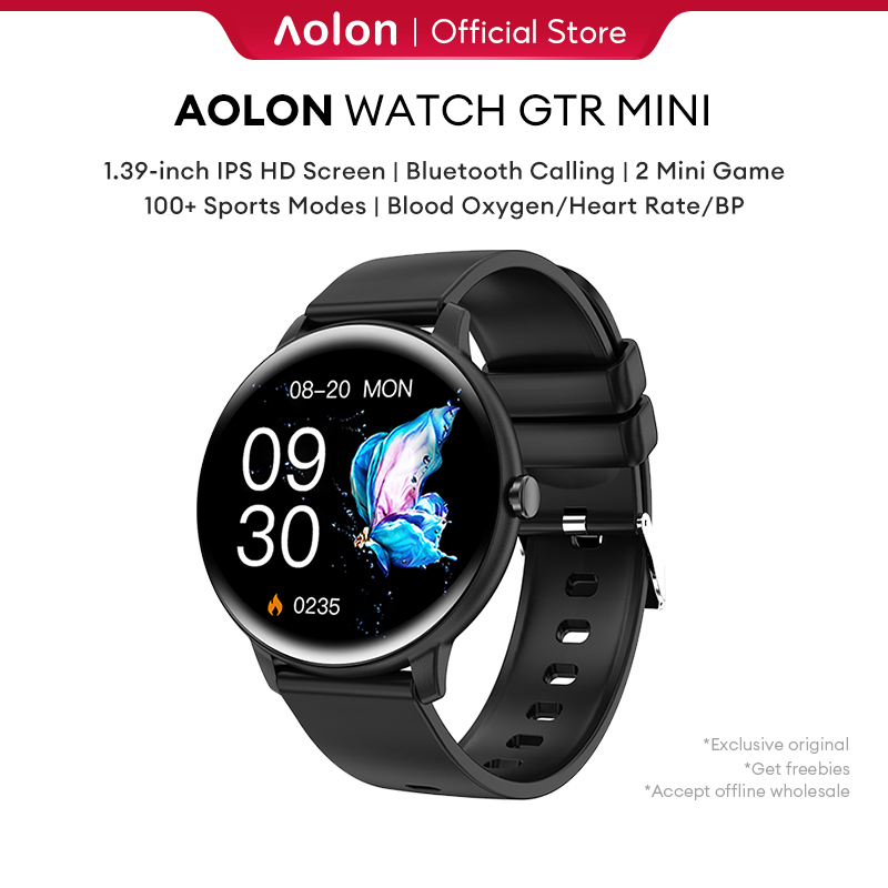 Aolon GTR Mini Smart Watch | Bluetooth Call | DIY Wallpaper | 115 Sports Modes | Jam Running Pria Pace | SmartWatch 2024 New