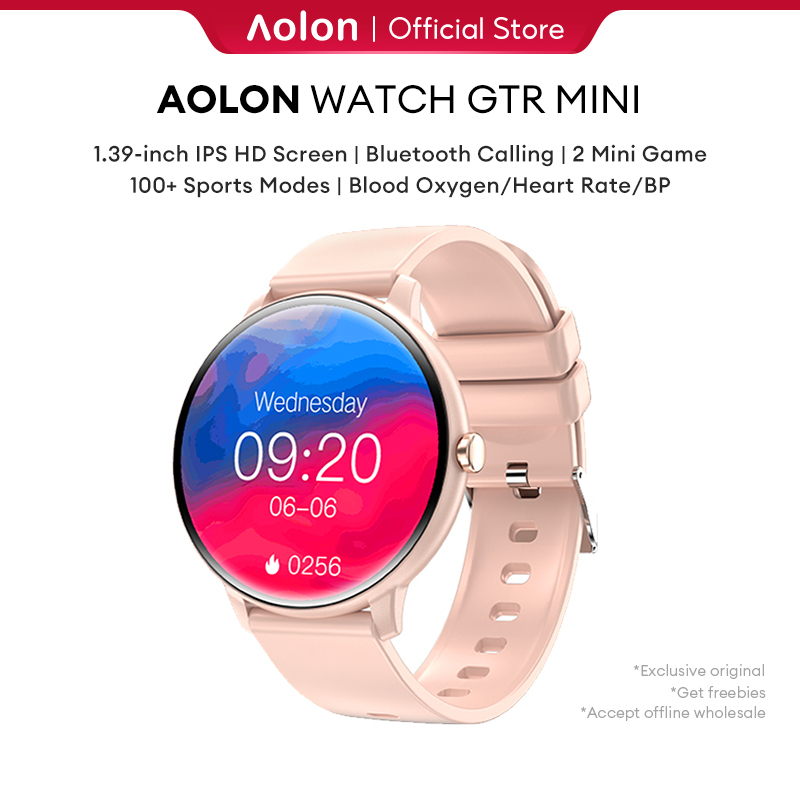 Aolon GTR Mini Smartwatch Jam Running Pria Pace Bluetooth Call Pedometer Pria/Wanita Game Multi-Spor