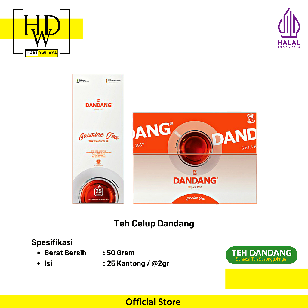 

[50 Gram] Teh Dandang Jasmine / Teh Celup Isi 25pcs