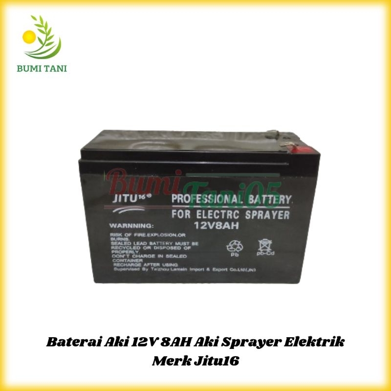 Battery Aki Sprayer 12V 8AH Aki Sprayer Pompa Elektrik Merk Inbae