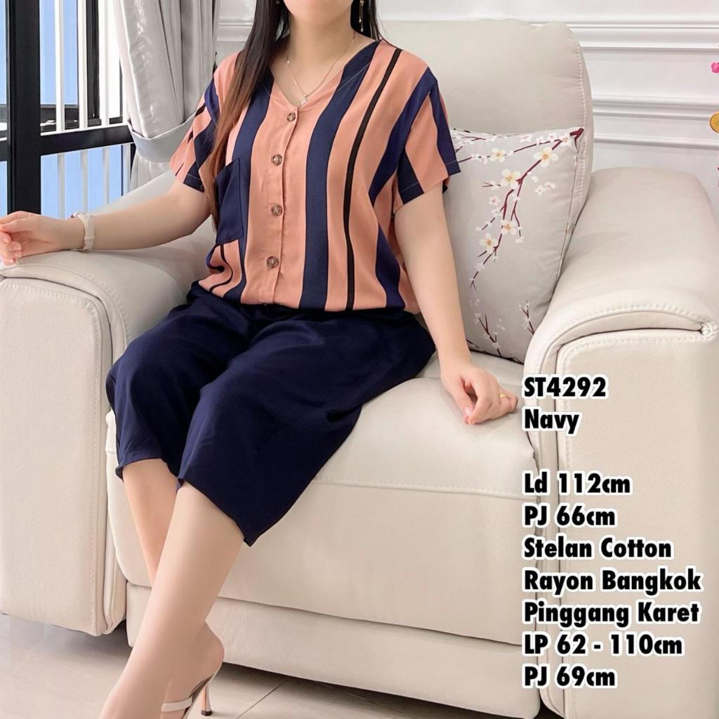 M0632 stelan salur fashion bangkok new bahan rayon ST4292