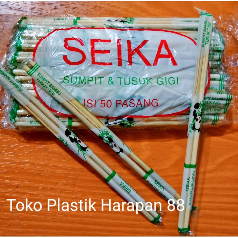 Sumpit bambu Steril SEIKA Panda isi 50 pasang