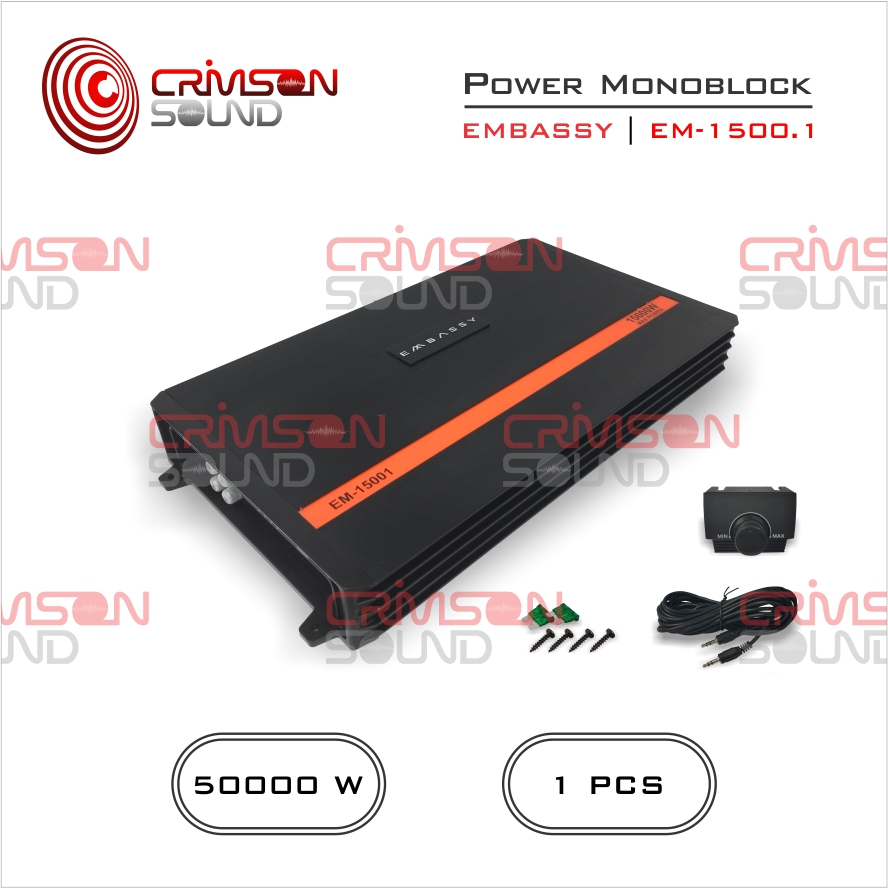 POWER MONOBLOCK CLASS D EMBASSY EM-1500.1 Channel