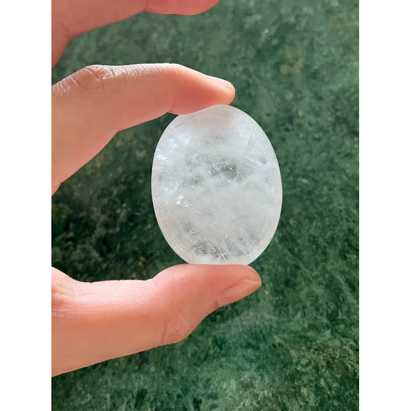 Clear Quartz Crystal Worry Stone