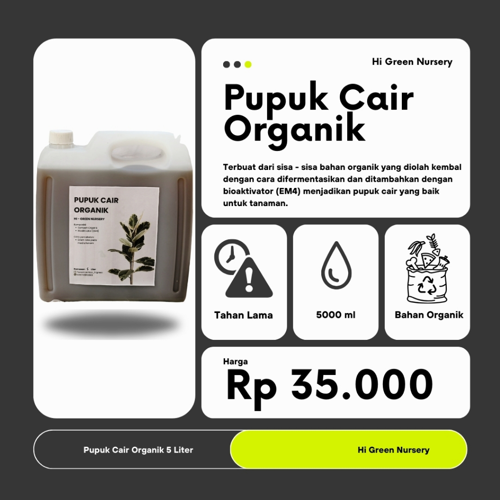 Pupuk Cair Organik 5 Liter