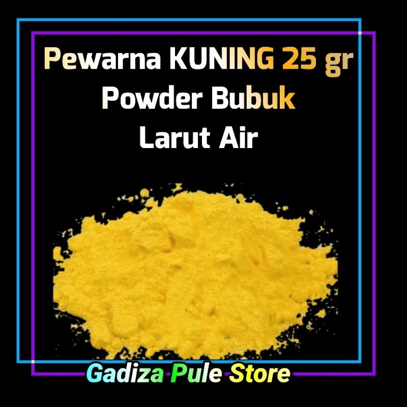 

Pewarna KUNING 25 gr Powder Bubuk Larut Air