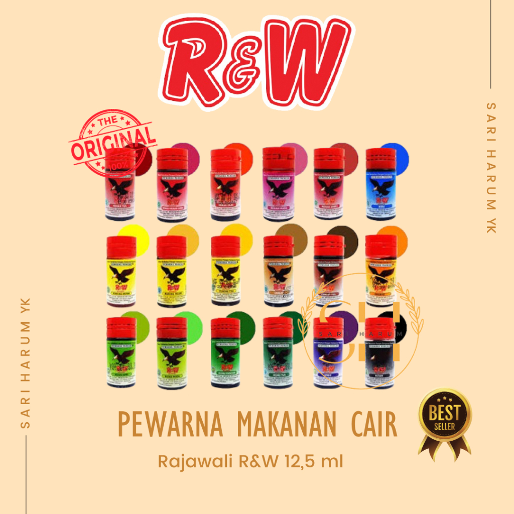 

Pewarna Makanan & Minuman Rajawali | R&W | 12,5 ml
