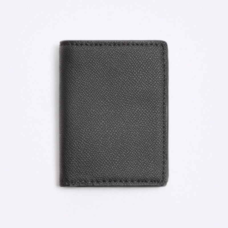 ZARA Men Embossed Wallet Dompet Lipat Pria Black