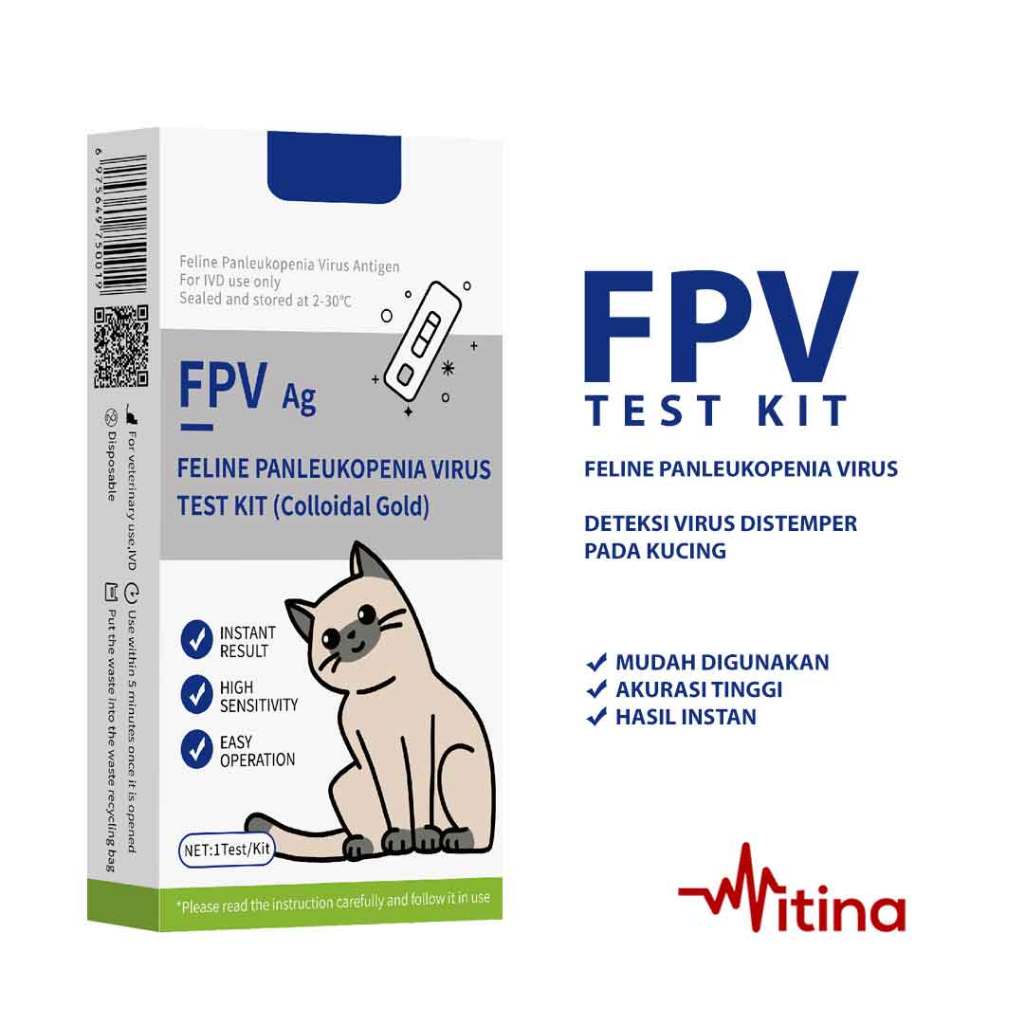 FPV Feline Panleukopenia Virus Test Kit Alat Uji Distemper Kucing AG