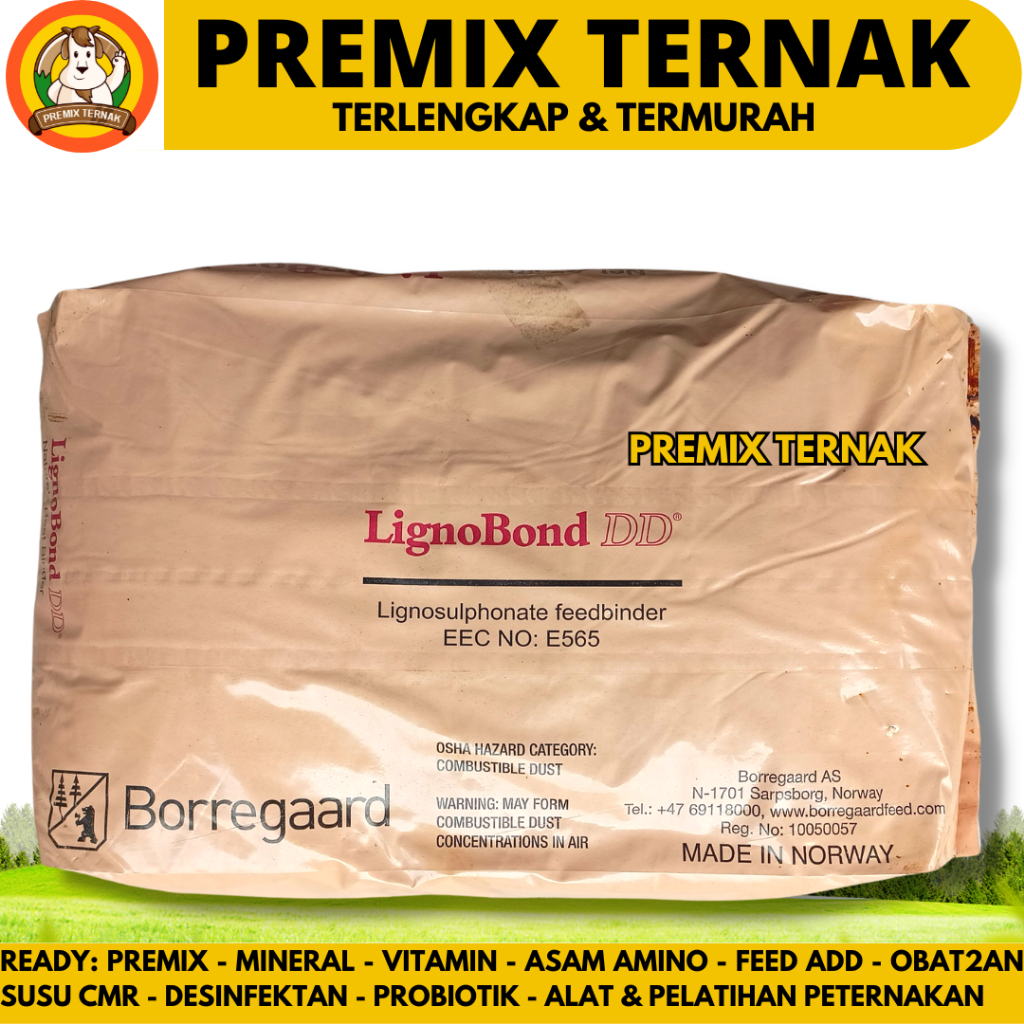 LIGNOBOND DD 25 KG - Pellet Binder Pakan - Perekat Pelet Untuk Pakan Hewan Ikan Kelinci Sapi Kambing