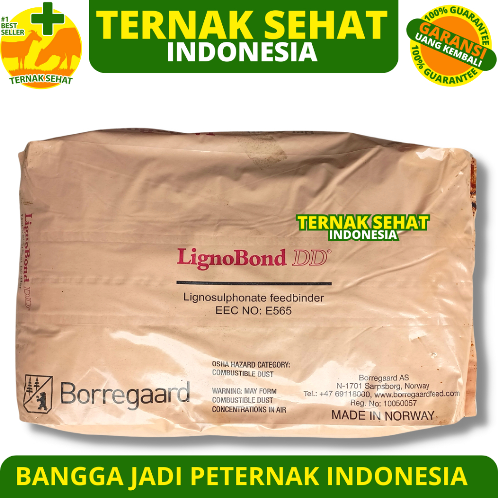 LIGNOBOND DD 25 KG - Pellet Binder Pakan - Perekat Pelet Untuk Pakan Hewan Ikan Kelinci Sapi Kambing