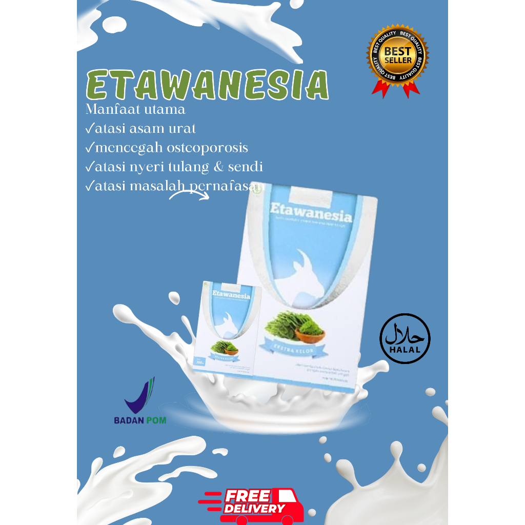 

ETAWANESIA ETAWA BIRU susu kambing etawa platinum + ekstrak moringa folium daun kelor + krimer official 1box