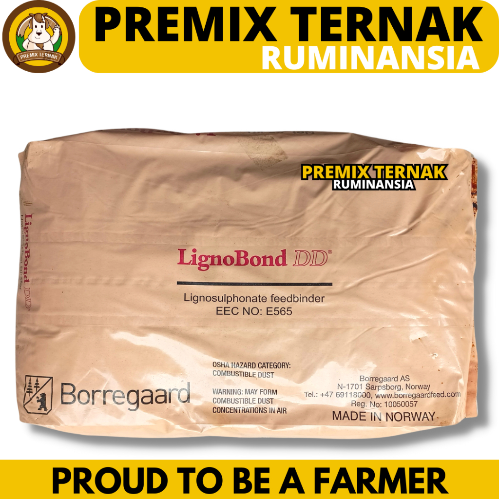 LIGNOBOND DD 25 KG - Pellet Binder Pakan - Perekat Pelet Untuk Pakan Hewan Ikan Kelinci Sapi Kambing