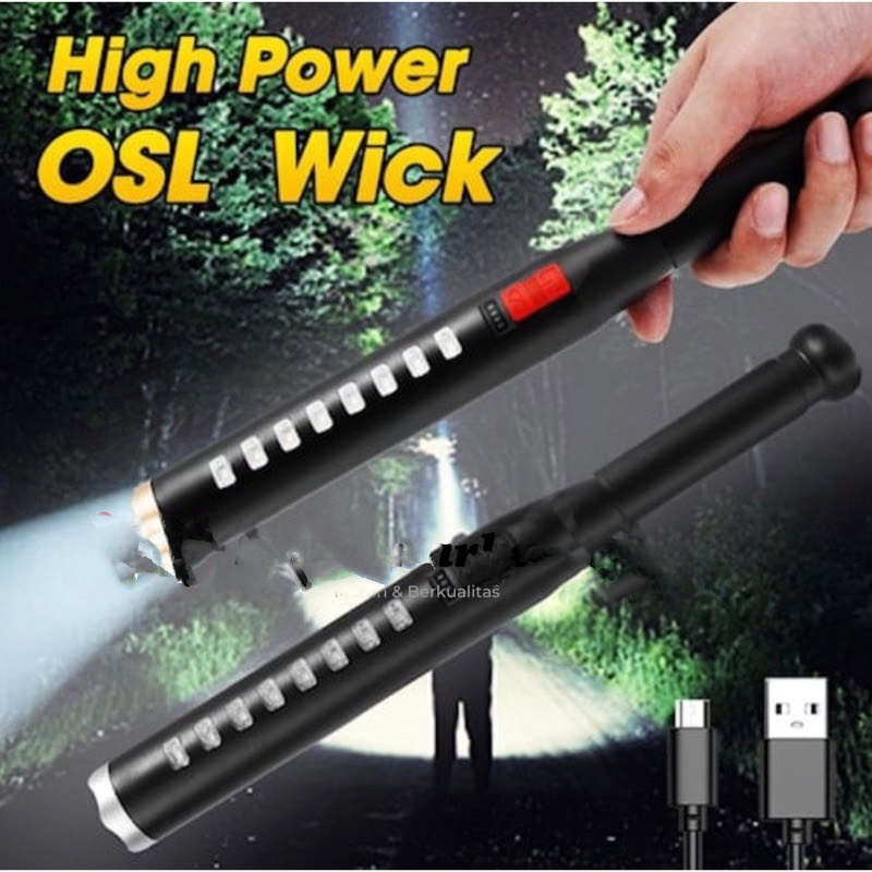 Lampu Senter BASEBALL Jarak Jauh Super Terang / Senter Camping Dan Hiking Waterproof