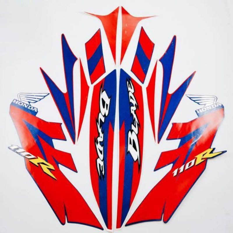 STRIPING HONDA BLADE 110R MERAH BIRU